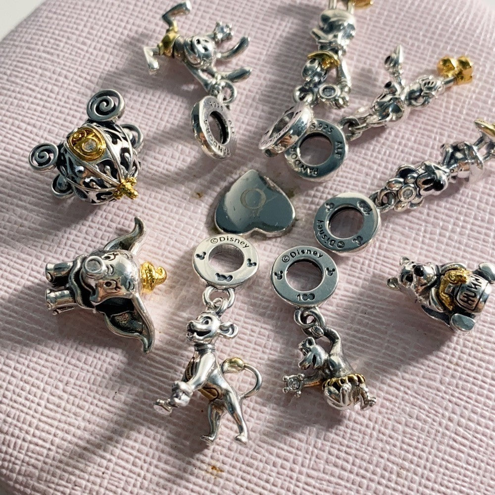 【Moments】Dumbo Lab-grown Diamond Charm 792748C01 two-tone animal elephant 925 silver