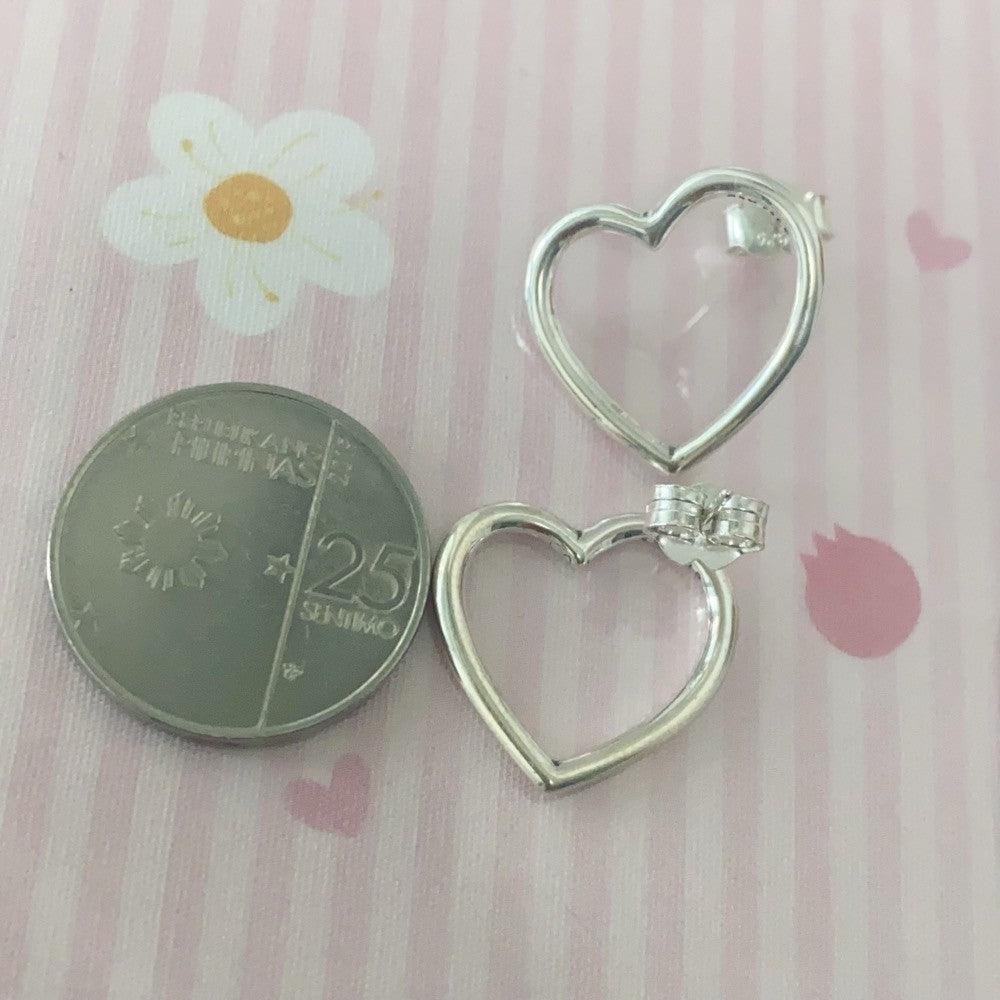 PAN Moments Asymmetrical heart Front-facing Stud Earrings 293077C00 Sterling silver 925 silver