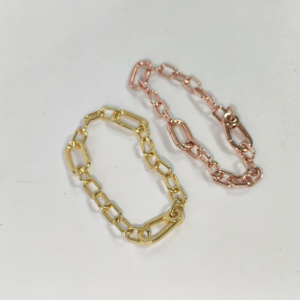 【ME】【ESSENCE】ME Silver Link Chain Bracelet Small charm Compatible Gold rosegold 599662C00 589662C00 569662C00
