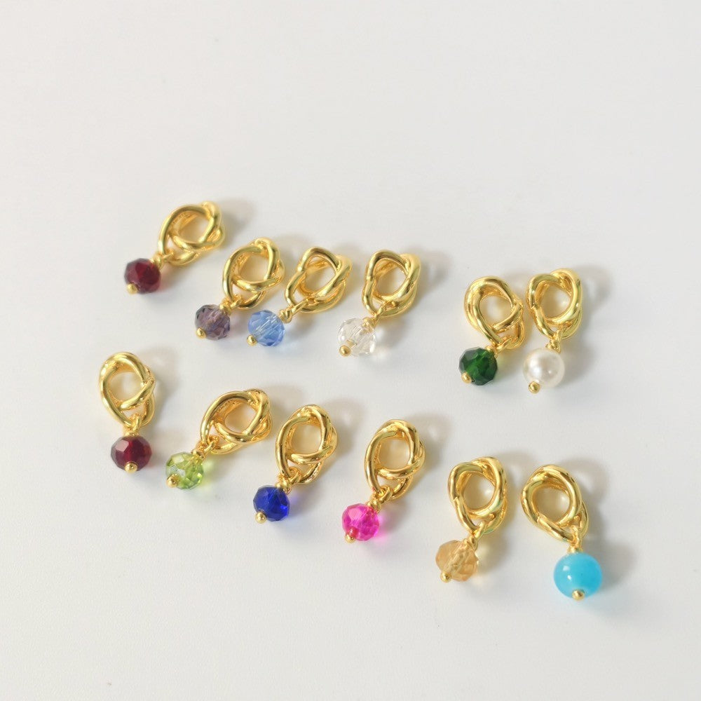 【ME/Moments】PAN Gold Eternity Circle Dangle Charm Pink red blue Green Lucky birthday Birthstones