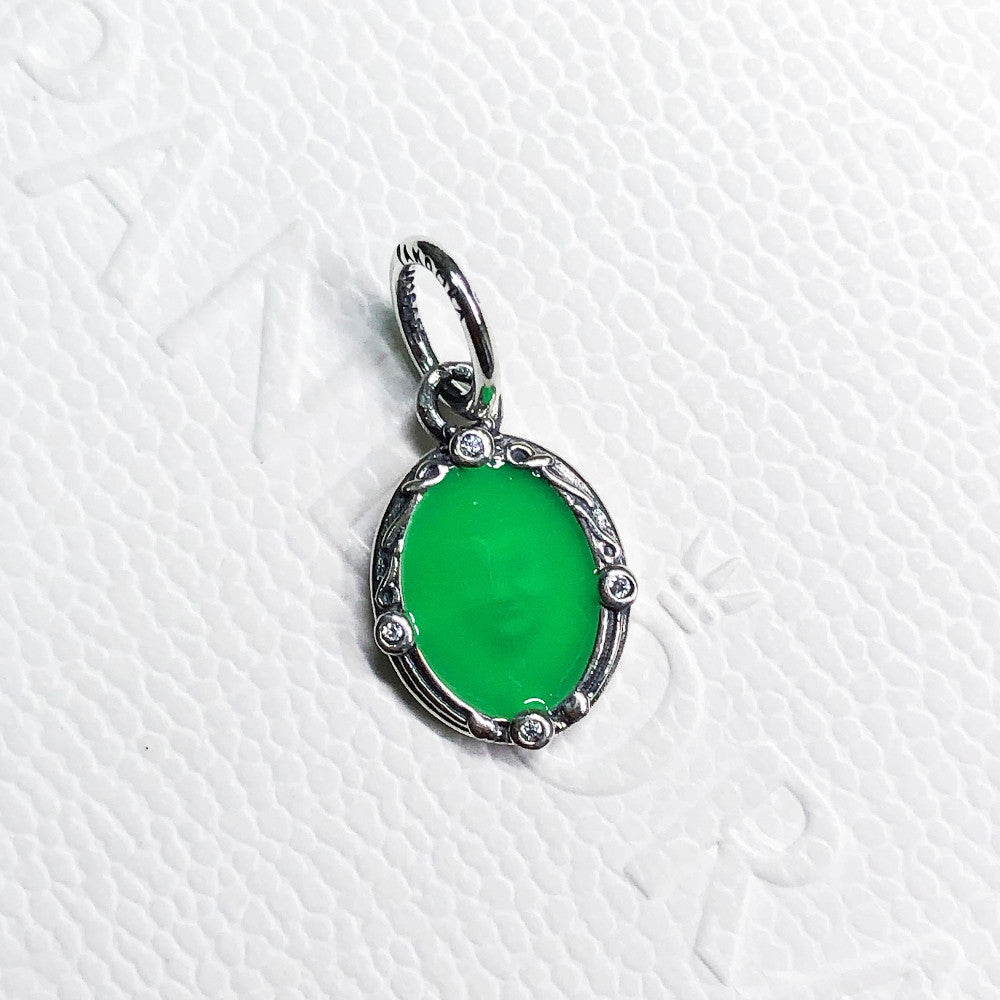 【ME/Moments】Pan Disney Snow White Magic Mirror Dangle Charm Blue Green 793840C01 925 Silver