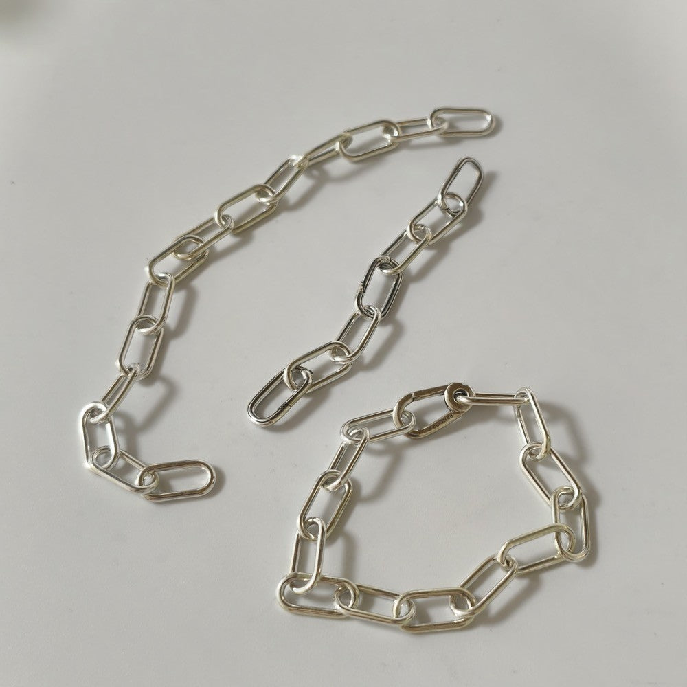【ME】PAN ME Medium-Link Chain Necklace 399590C00 925 silver DIY Necklace