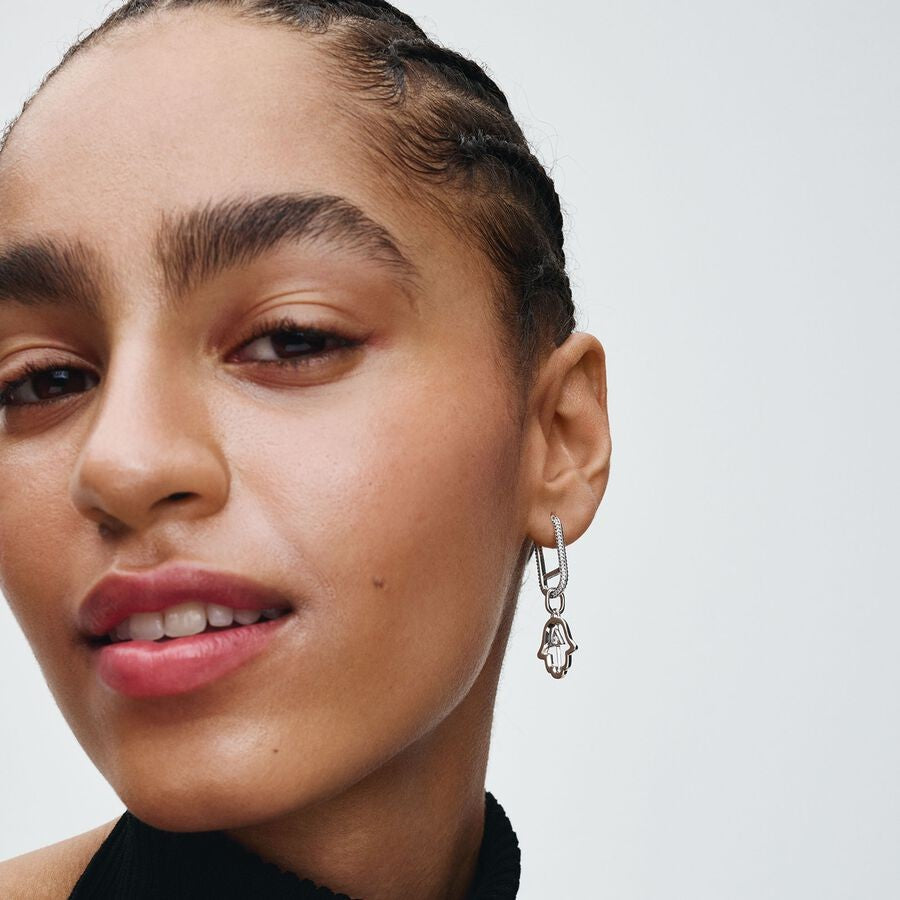 【ME/Moments】PAN Hamsa Hand Medallion Charm silver pendant 793411C01 925 silver Sterling silver