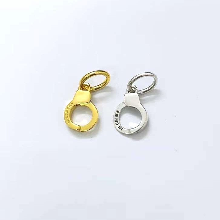 【Moments】 PAN 2in1 Openable & Splittable Handcuffs Dangle Charm 763435C00 two-tone Sterling silver