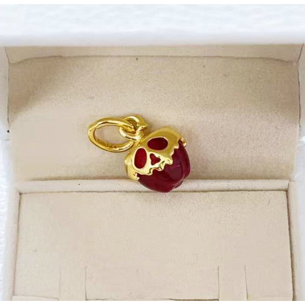 【Moments】Pan Villains Evil Queen Apple Dangle Charm gold 763421C01 red pendant