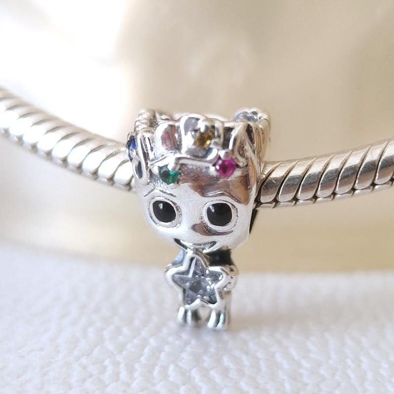【Moments】PAN Marvel Groot Star Charm 793559C01 925 silver red Christmas