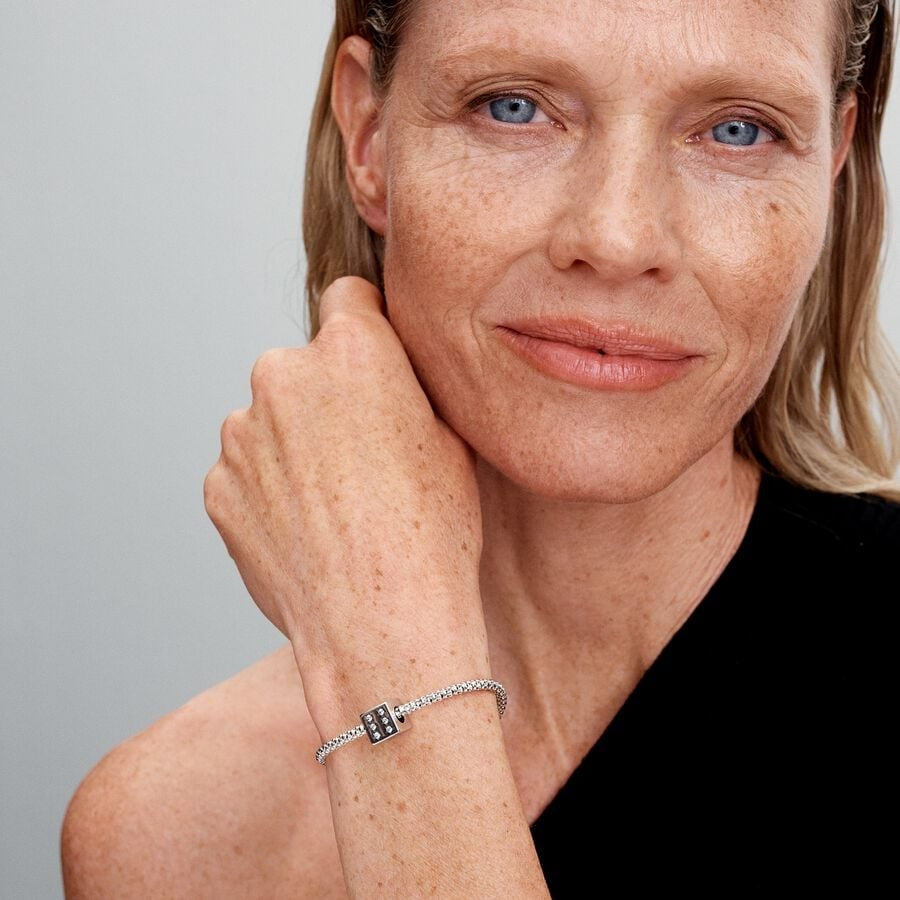 【Moments】Pan Lucky Dice Charm 793581C01 925 silver one three four six six-sided star