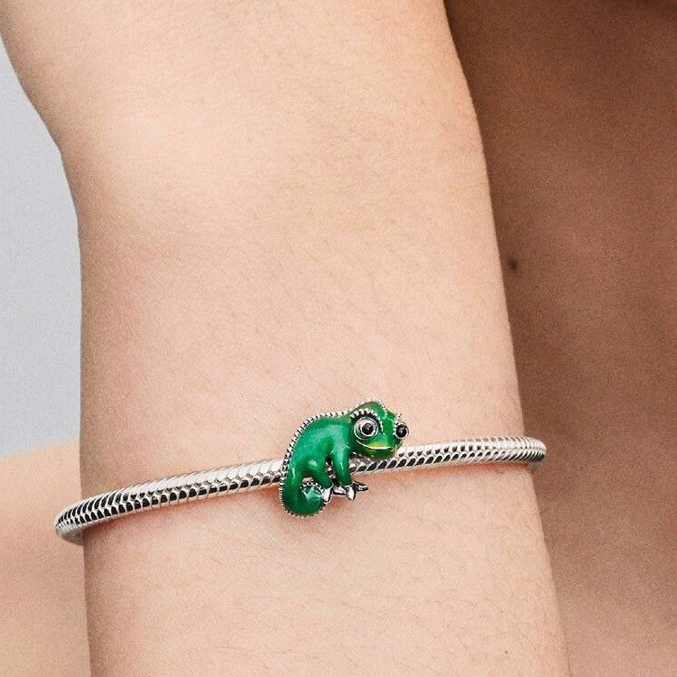 【Moments】 Pan Disney Tangled Pascal Color-changing Charm 793983C01 Sterling silver 925 silver green