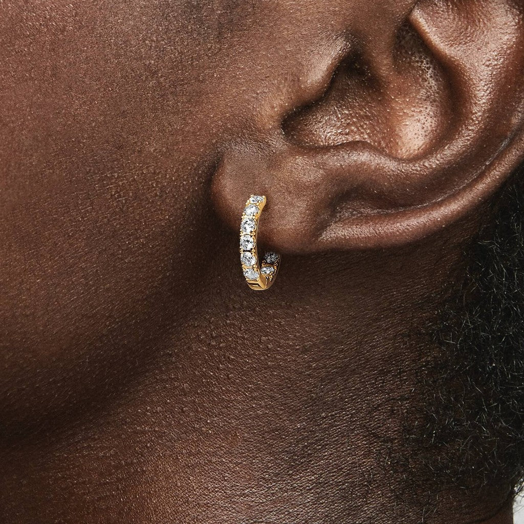 PAN Sparkling Row Eternity Hoop Earrings gold Classic big gold 263002C01