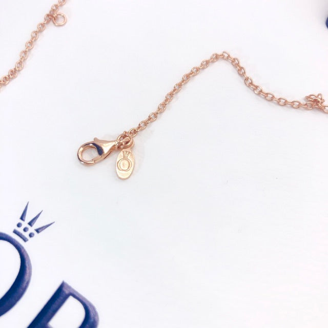 【Moments】Pan ROSE SPARKLING GALAXY NECKLACE 925 silver rose gold 781388CZ