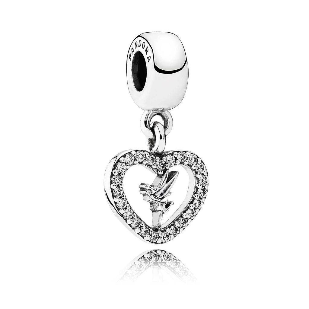 【Moments】Pan DISN** TINKER BELL DANGLE CHARM 925 Silver for women pendant Fairy 791565CZ