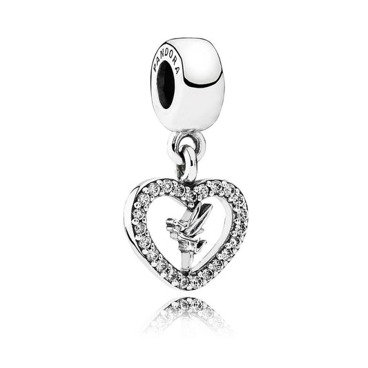 【Moments】Pan DISN** TINKER BELL DANGLE CHARM 925 Silver for women pendant Fairy 791565CZ