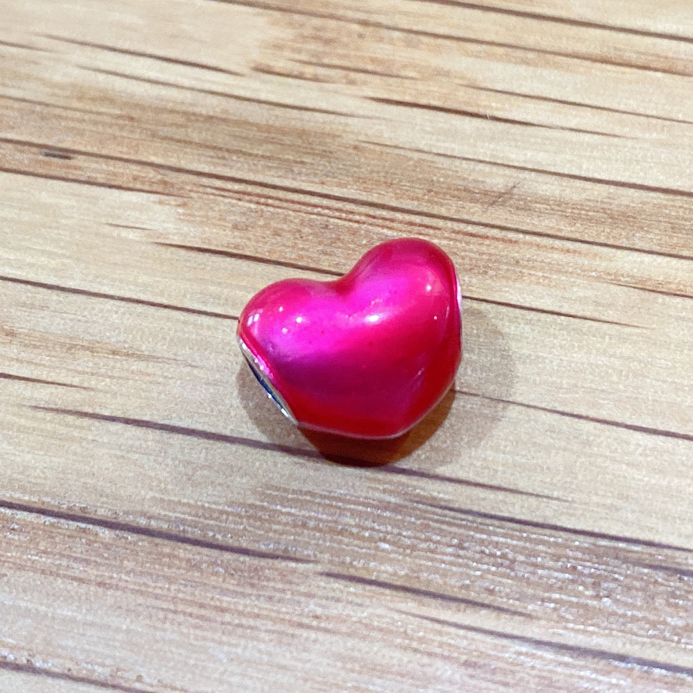 【Moments】Pan Metallic Red Heart Charm purple  Sterling silver 925 silver 799291C03 799291C01 799291C02