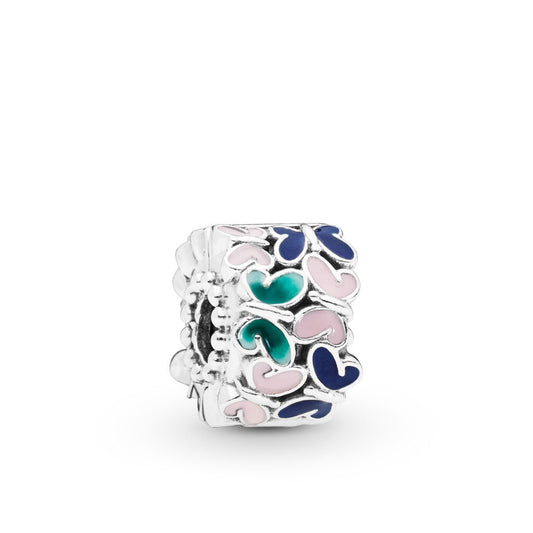 【Moments】BUTTERFLY ARRANGEMENT CHARM 925 silver purple flower butterfly blue clip 797863ENMX