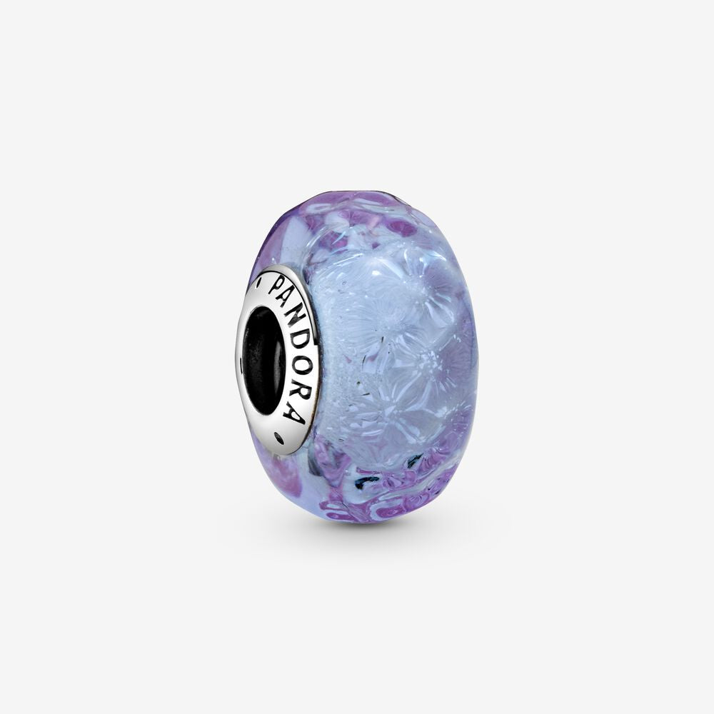 【Moments】Wavy Dark Blue Murano Glass Ocean Charm 798938C00 Pink Red Lavender