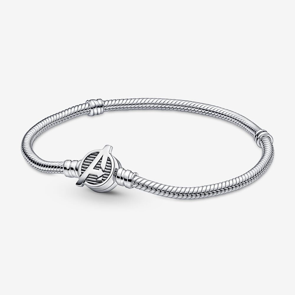 【Moments】Mar The Avengers Logo Clasp Snake Chain Bracelet 590784C00 A barcelet 925 silver