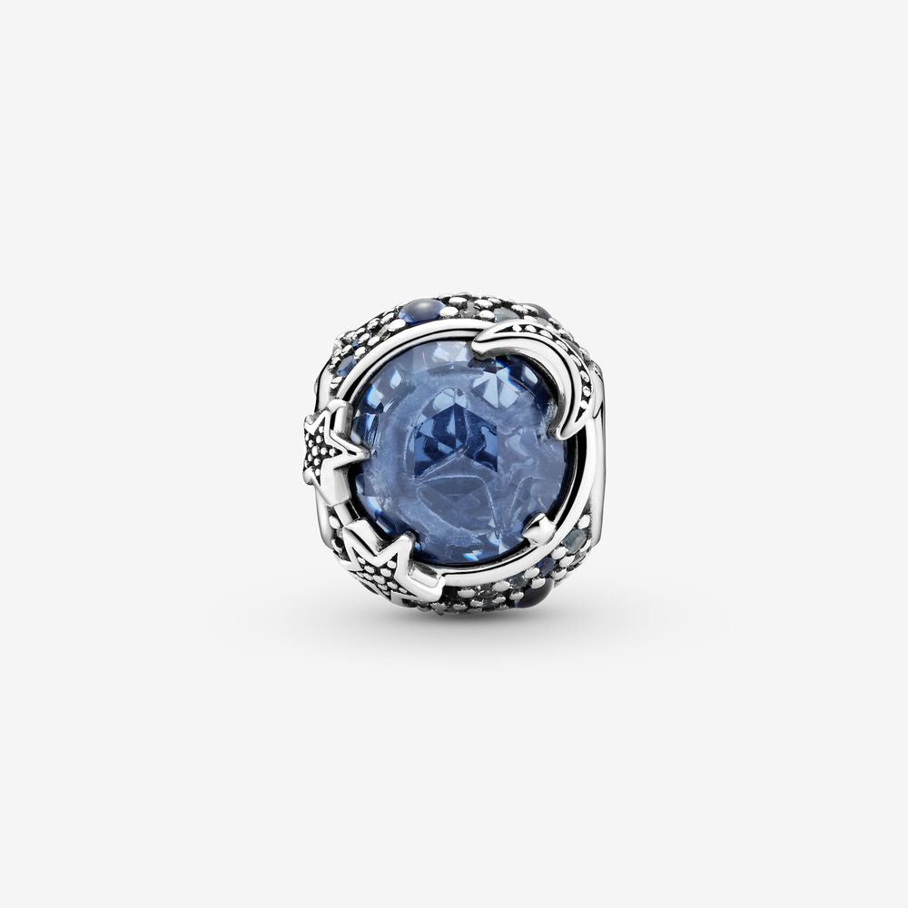 【Moments】PAN Celestial Blue Sparkling Stars Charm 799209C01 925 Sterling Silver night sky rounded