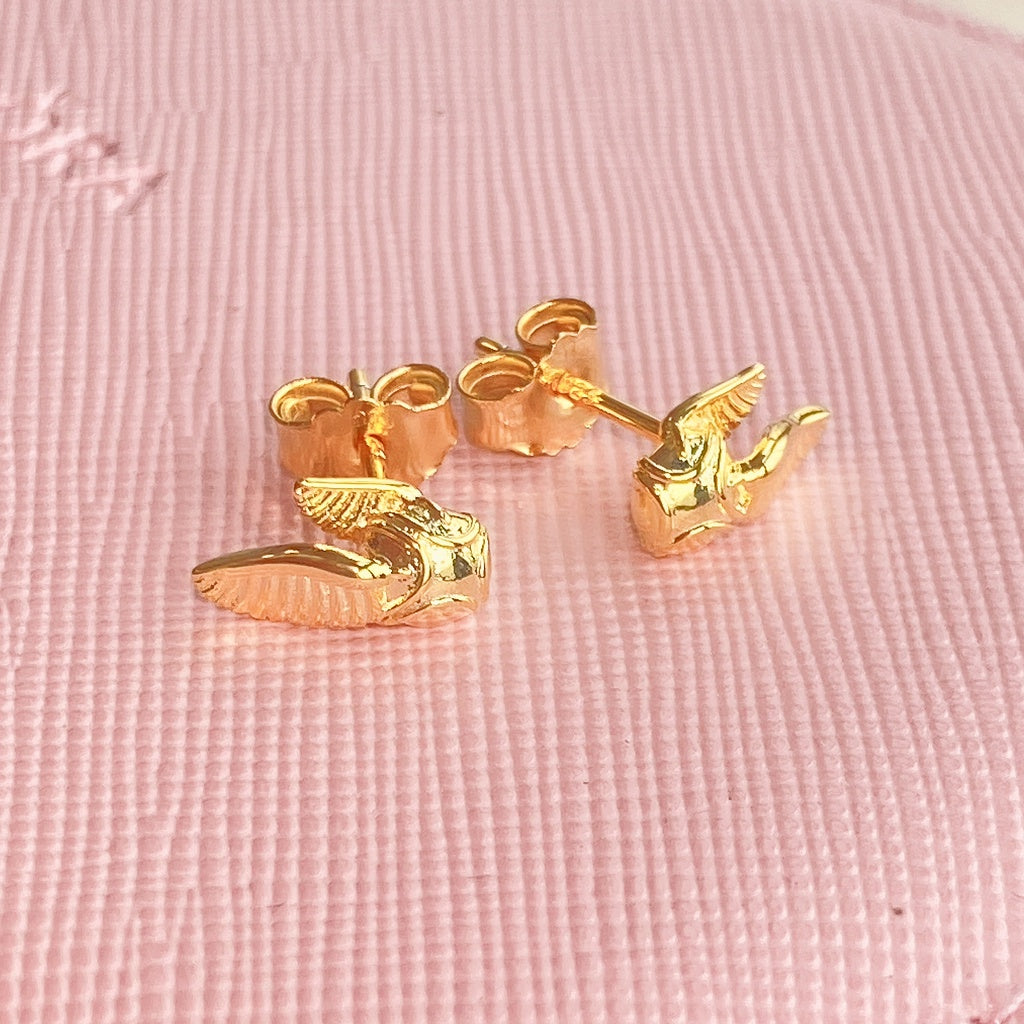 PAN Hary Potter Golden Snitch Stud Earrings gold wing smallest ball 260025C00