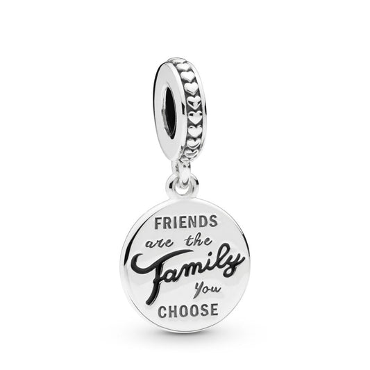 Pan FRIENDS ARE FAMILY HANGING CHARM 925 Silver for women pendant 798124EN16