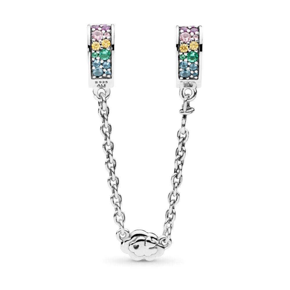 【Moments】PAN  MULTI-COLOUR ARCS OF LOVE SAFETY CHAIN 925 silver charm 797021NRPMX