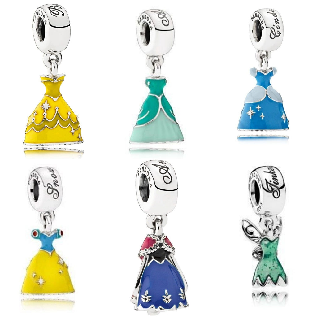 【Moments】DISNEY BELLE'S DRESS HANGING CHARM 925 Silver  for women pendant 792138EN93 791579ENMX  791576ENMX 791577ENMX