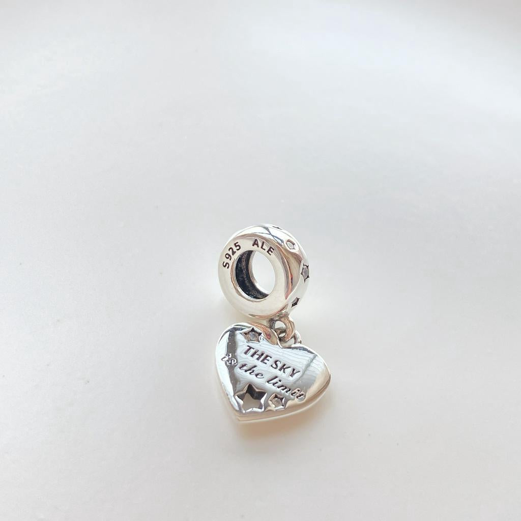 【Moments】Pan Congratulations Heart & Stars Dangle Charm 799323C01 925 Silver You did it pendant