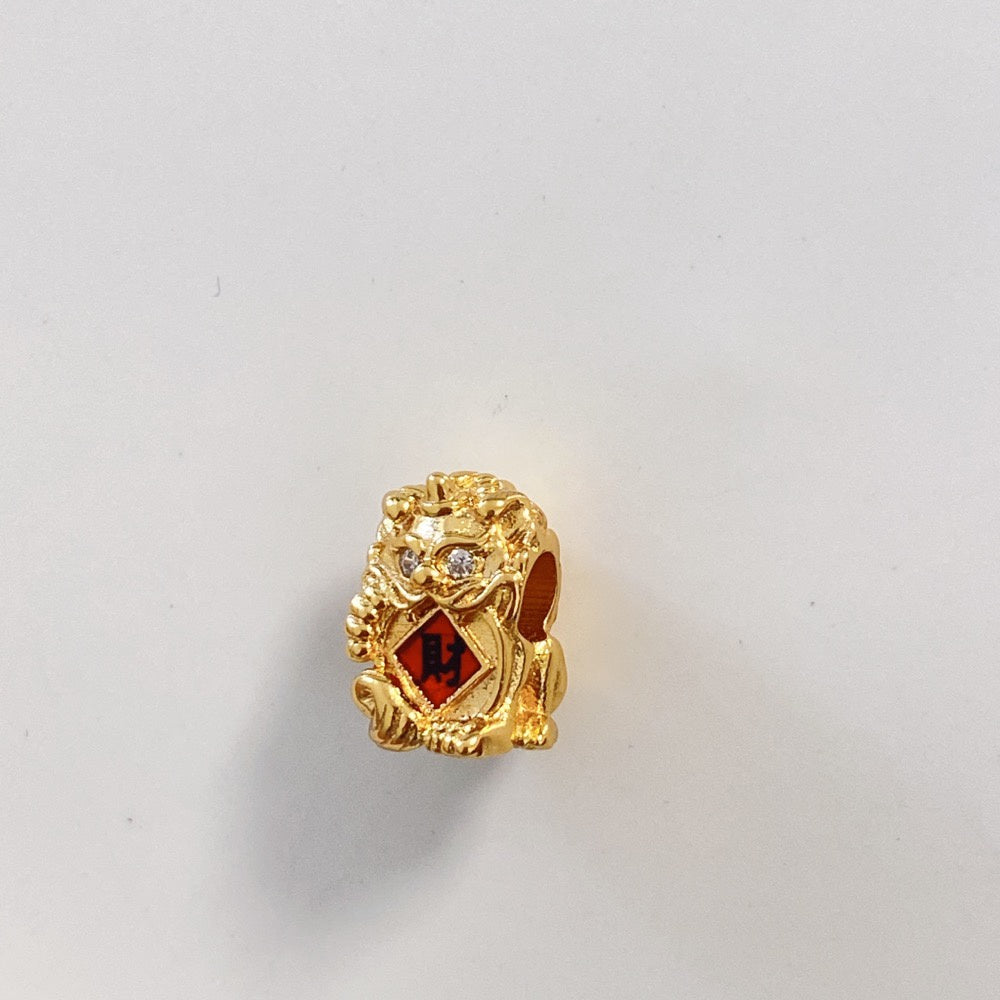 【Moments】PAN Chinese Fortune Pixiu Charm gold red Lucky to ward off bad luck charm 760091C01