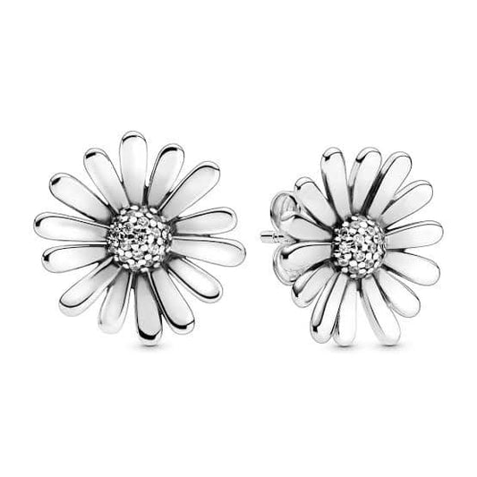 PAN Pavé Daisy Flower Statement Stud Earrings 298812C01 Big flower earings