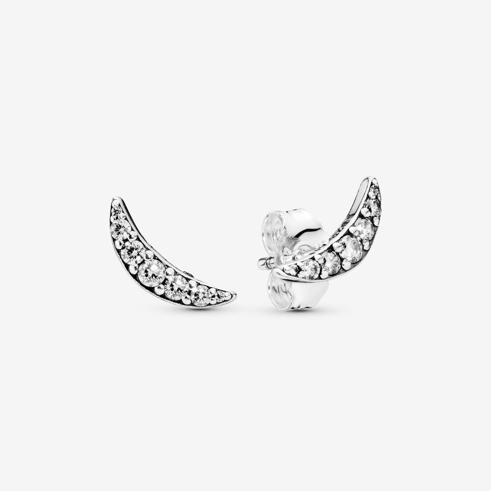 PANDORA Sparkling Crescent Moon Earrings Diamond 925 silver Earrings 297569CZ Simplicity kids