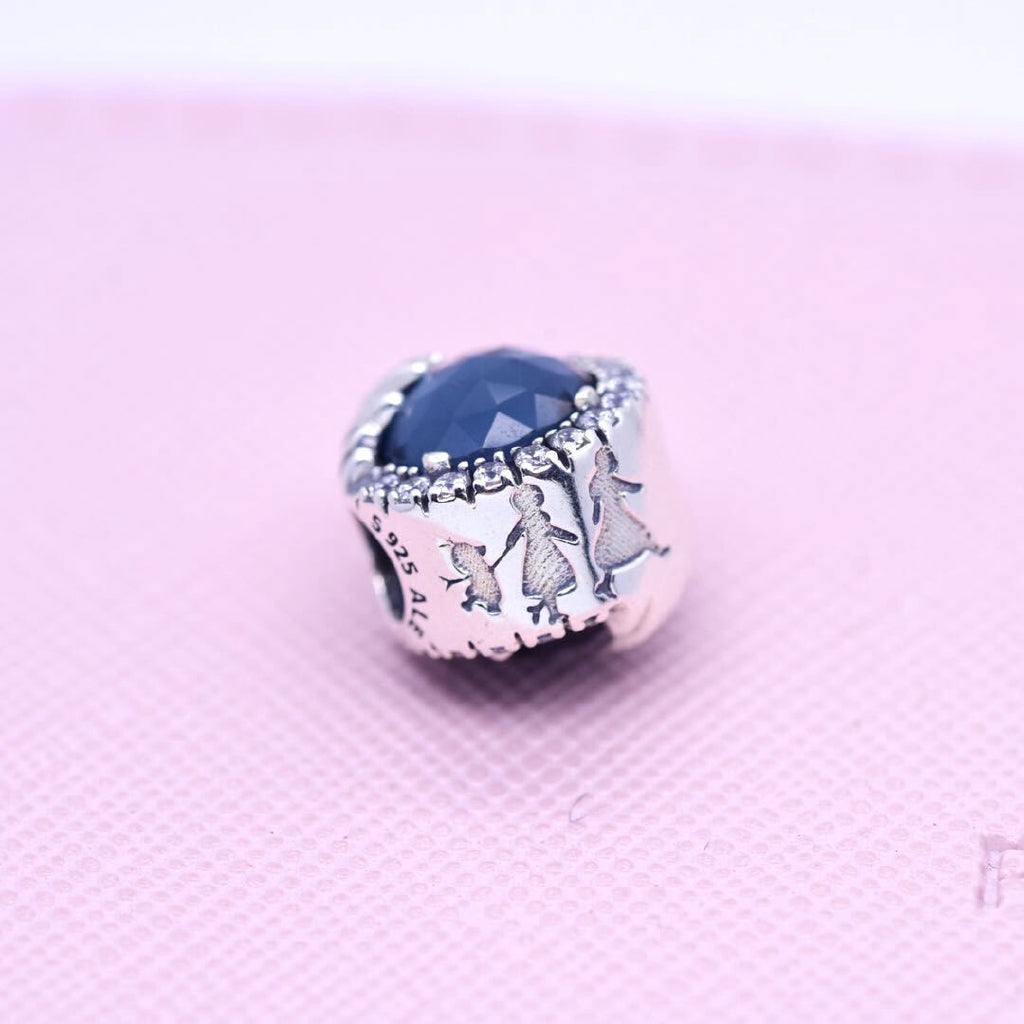 【Moments】Pan Disney Frozen Winter Crystal Charm 925 Silver for women Blue 798458C01