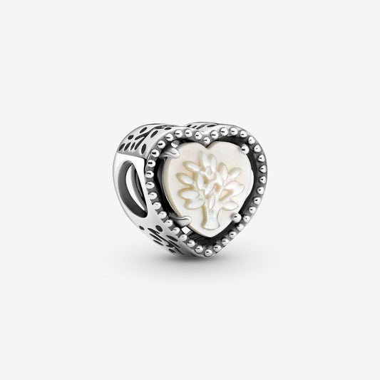 【Moments】Pan Openwork Heart & Family Tree Charm People 799413C01 925 Silver 2021 Mother's Day