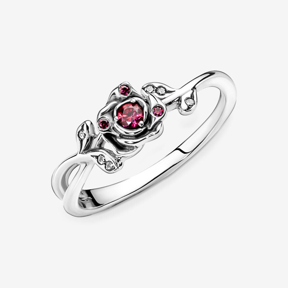 PAN Disny Beauty and the Beast Rose Ring rad Sterling silver 190017C01 925 silver women girl