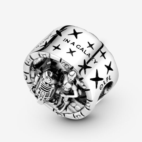 【Moments】Star Wars PAN Star Wars C-3PO and R2-D2 Openwork Charm 799245C00 925 silver