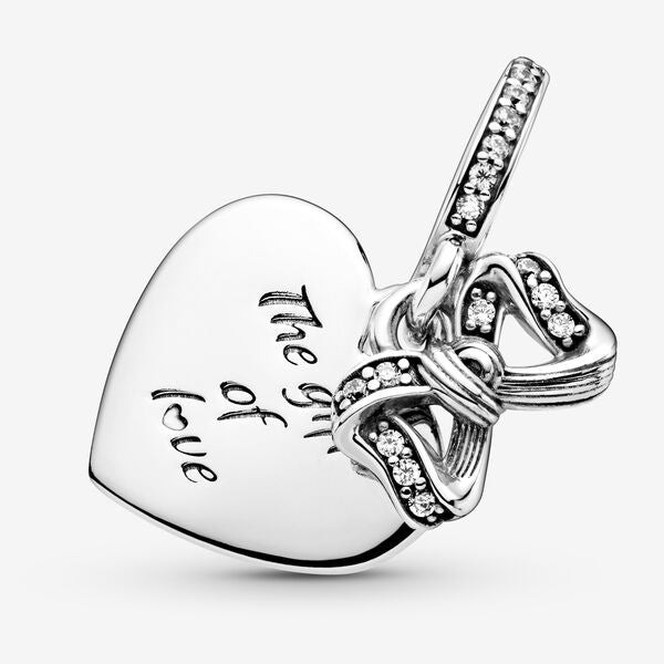 【Moments】Pan Bow and Love Heart Dangle Charm pendant 799221C01 925 Silver 2020 New