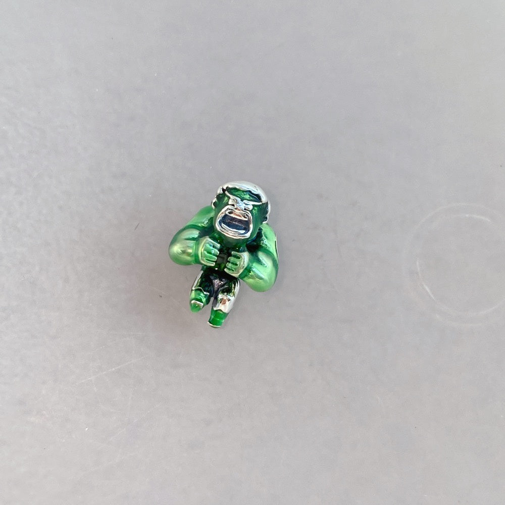 【Moments】PAN Mar The Avengers Hulk Charm 925 silver green cartoon movie role men 790220C01 charm