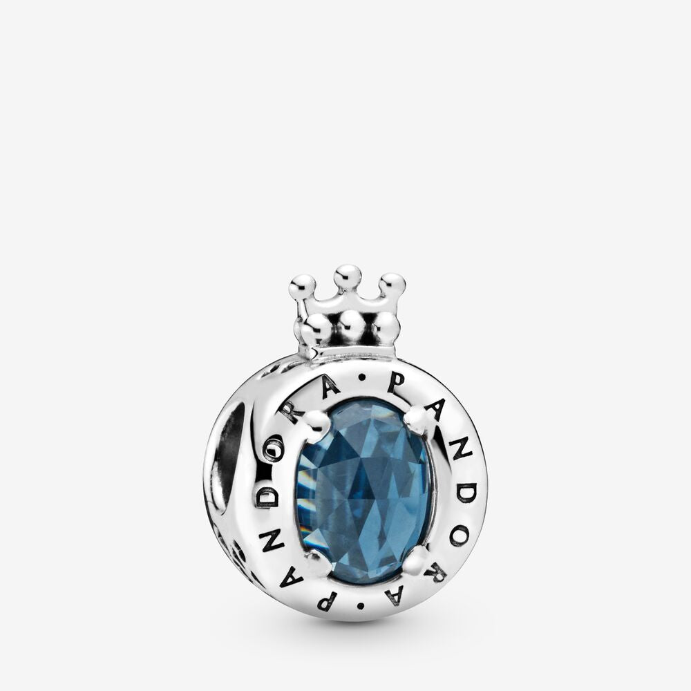 【Moments】Pan Blue Sparkling Crown O Charm 925 Silver for women 798266CZ 798266NMB