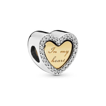 【Moments】 PanShine In My Heart Charm 925 silver 2 in 1 set charm gold for pan 767606CZ