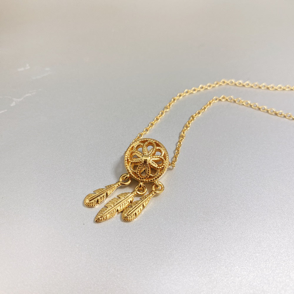 【Moments】Spiritual Dreamcatcher Charm Rose gold 925 Silver pendant 787200C00 767200C00 797200