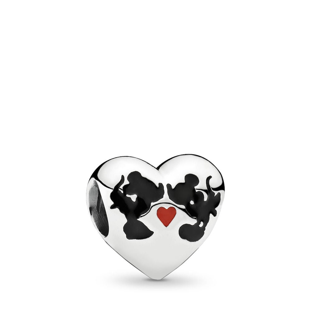 【Moments】Pan DISNEY MINNIE MOUSE & MICKEY MOUSE KISS CHARM 925 Silver 791443ENMX