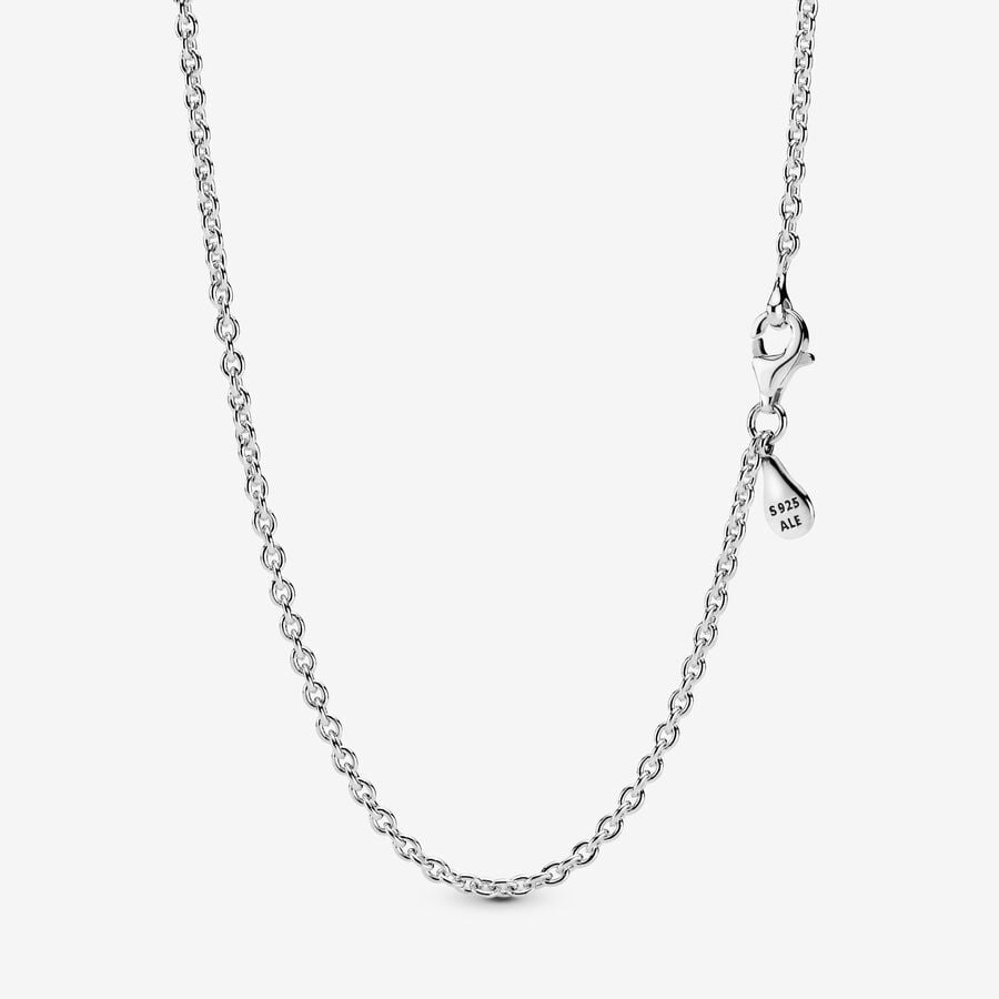 Pan Classic Cable Chain Necklace Rose gold Anchor Chain necklace 925 silver chains