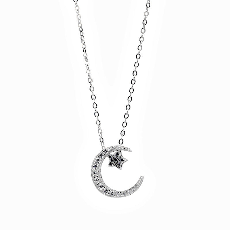 One necklace with many styles  925 Silver FOR WOMEN gold Moon star diamond