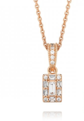 【MOMENTS】pan Luminous Ice Pendant Necklace 925 silver diamond Rose Gold 397543CZ  rose gold 387543CZ