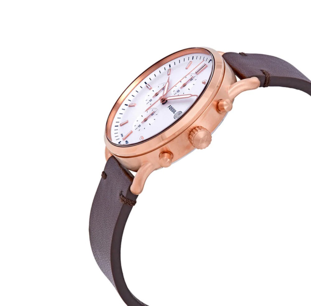 FOSL Commuter Chronograph Java Leather Watch #FS5476