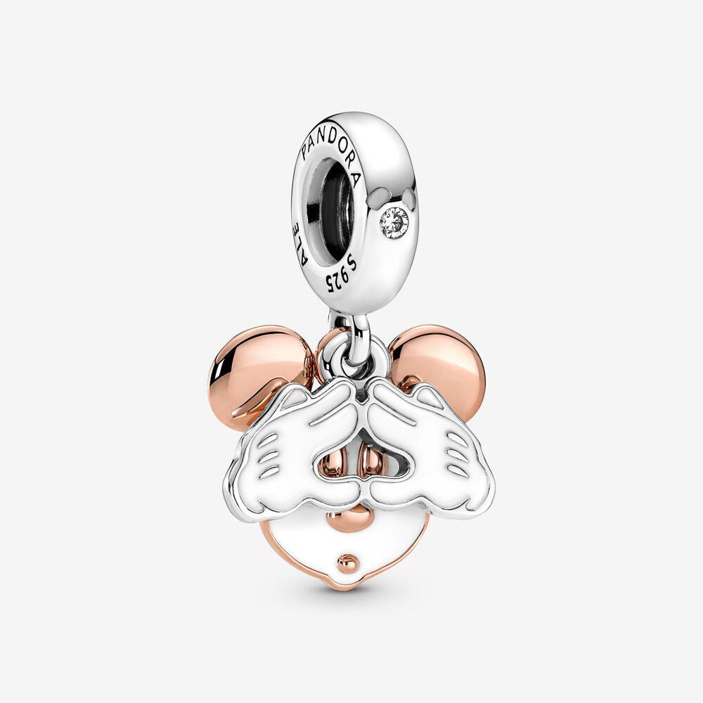 【Moments】PAN Mickey Mouse & Minnie Mouse double dangle disny pendant 925 silver 780112C01