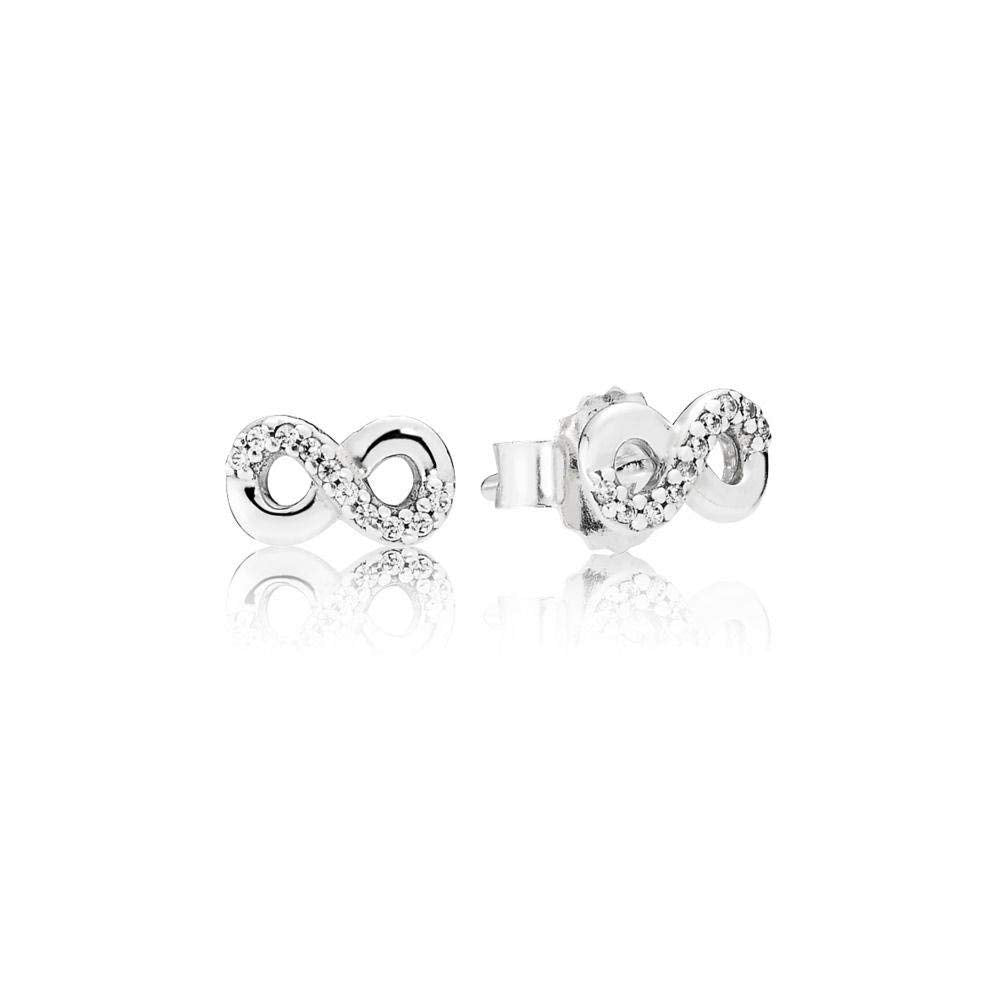 Pan Infinite Love Stud Earrings diamond 925 silver 290695CZ 298820C01