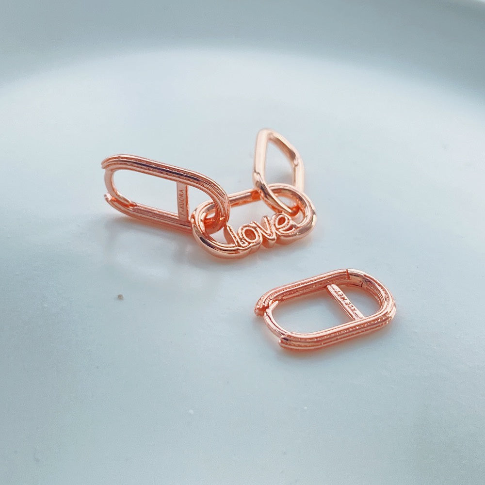 【ME】【ESSENCE】ME Single Link Earring 289657C00 for Small charm Compatible With ME Bracelets rose gold