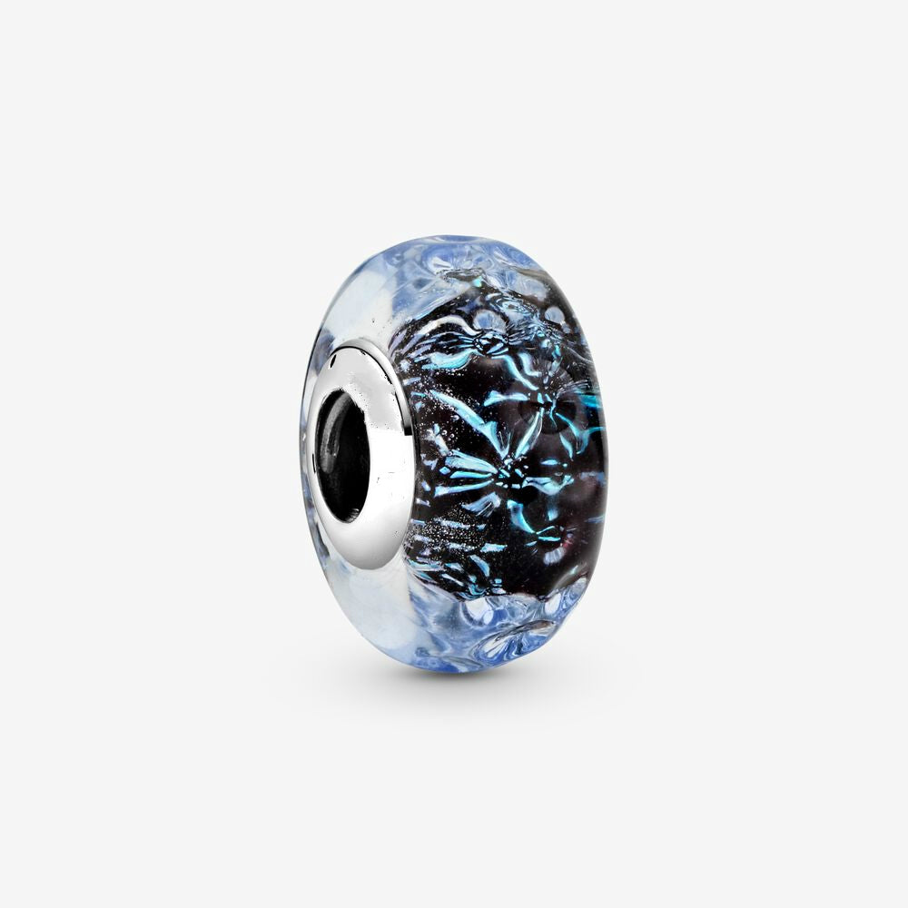 【Moments】Wavy Dark Blue Murano Glass Ocean Charm 798938C00 Pink Red Lavender