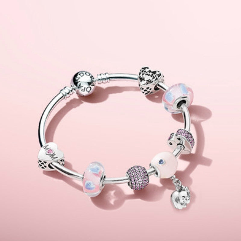 【Moments】Elephant and Pink Balloon Hanging Charm 925 silver pendant charm 797239EN160