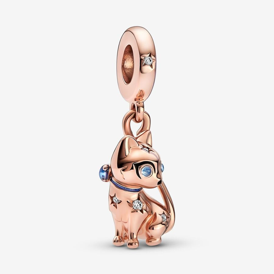 【Moments】PAN Sparkling Pet Cat Dangle Charm Pendant pet animal rose gold 782259C01