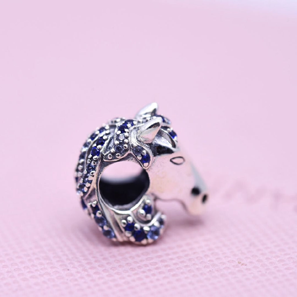 【Moments】Disney Frozen Nokk Horse Charm 925 Silver for women Blue for pan 798454C01